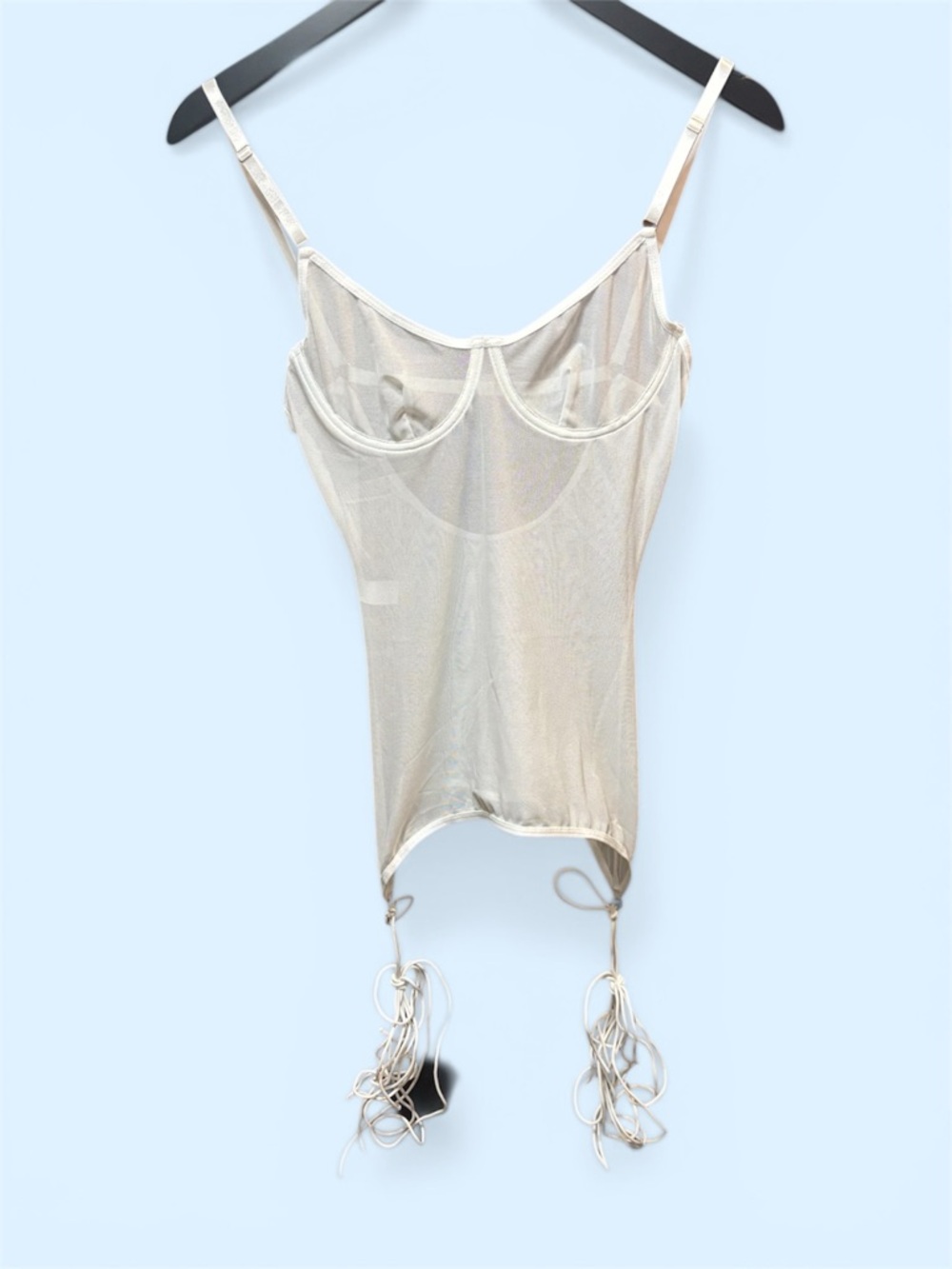 New! WHITE MESH SHEER GLOVED BODYSUIT GARTER LEG WRAP DRESS
**DRESS ONLY** - Picture 9 of 10